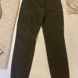 Banana Republic Olive Straight-Leg Utility Pants